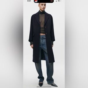 OVERSIZED WOOL BLEND COAT ZW COLLECTION
